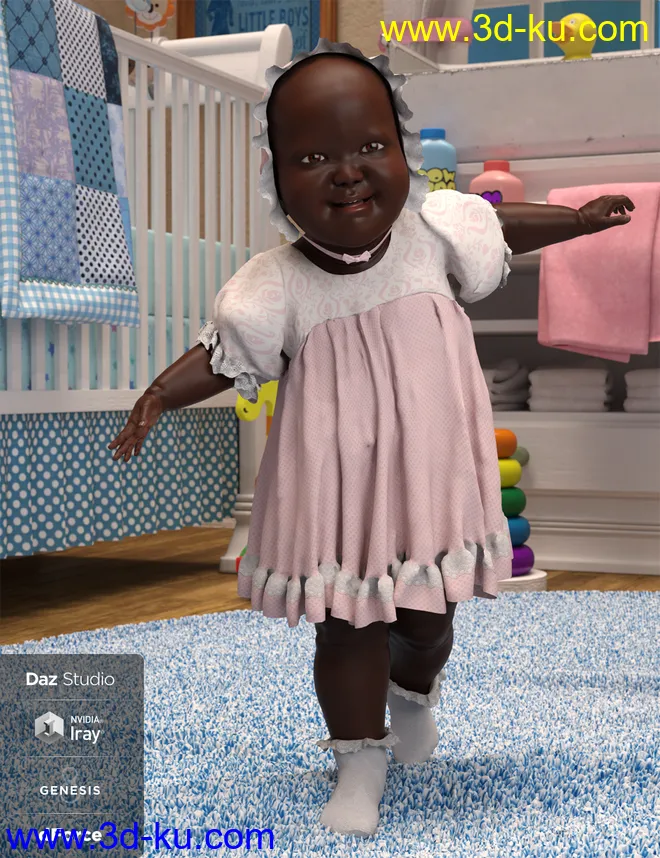 dForce Ruffle Princess for Genesis 8 Female(s)模型的图片3