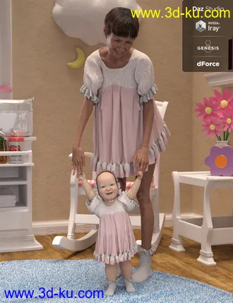 3D打印模型dForce Ruffle Princess for Genesis 8 Female(s)的图片