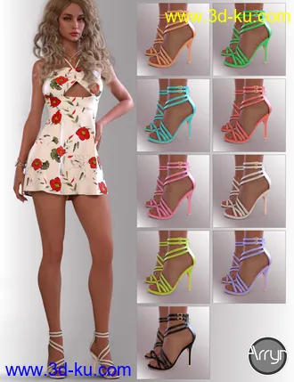 3D打印模型dForce Ryann Candy Outfit for Genesis 8 Female(s)的图片