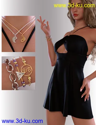 3D打印模型dForce Ryann Candy Outfit for Genesis 8 Female(s)的图片