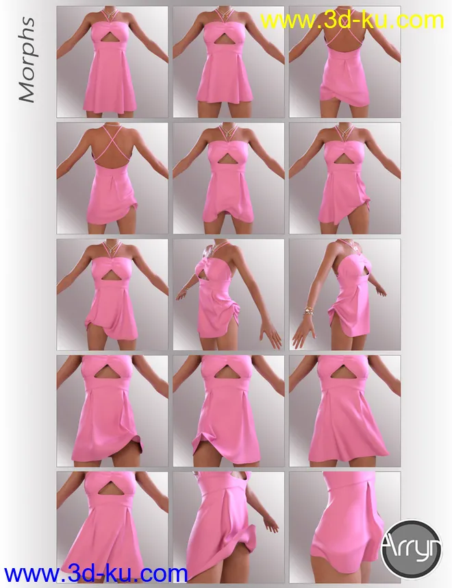 dForce Ryann Candy Outfit for Genesis 8 Female(s)模型的图片7