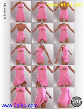 3D打印模型dForce Ryann Candy Outfit for Genesis 8 Female(s)的图片