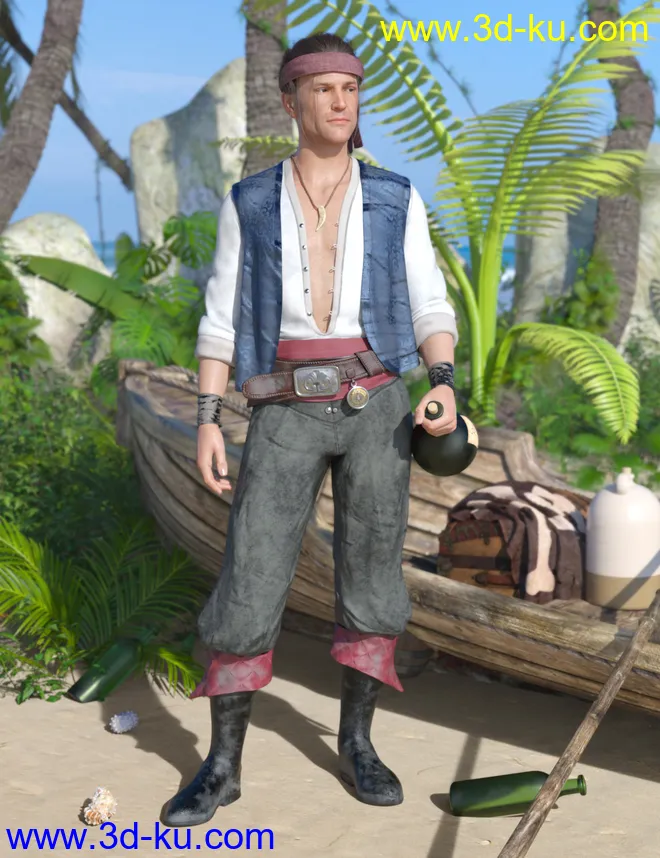 dForce Sailor for Genesis 8 Male(s)模型的图片2