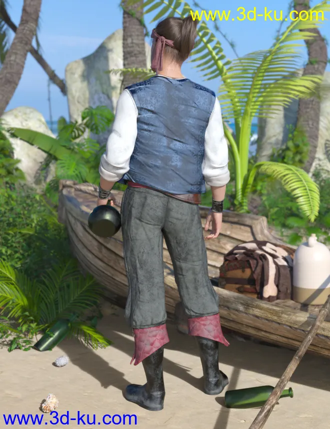 dForce Sailor for Genesis 8 Male(s)模型的图片3