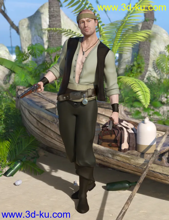 dForce Sailor for Genesis 8 Male(s)模型的图片5