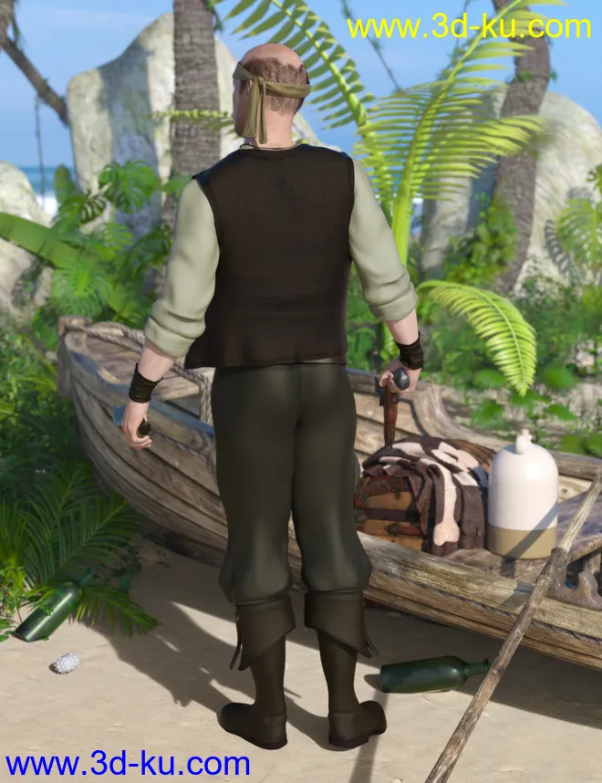 dForce Sailor for Genesis 8 Male(s)模型的图片6