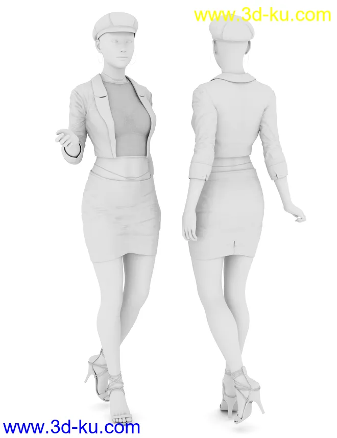 dforce Sassy Vinyl Outfit for Genesis 8 Female(s)模型的图片8