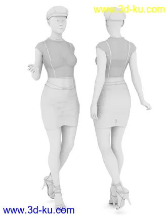 3D打印模型dforce Sassy Vinyl Outfit for Genesis 8 Female(s)的图片