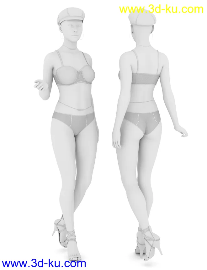 dforce Sassy Vinyl Outfit for Genesis 8 Female(s)模型的图片10