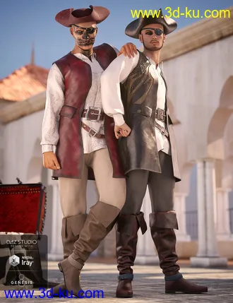 3D打印模型dForce Scallywag Outfit Textures的图片