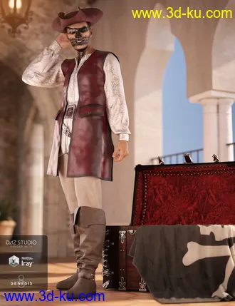 3D打印模型dForce Scallywag Outfit Textures的图片