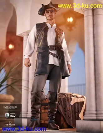 3D打印模型dForce Scallywag Outfit Textures的图片