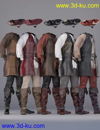 3D打印模型dForce Scallywag Outfit Textures的图片