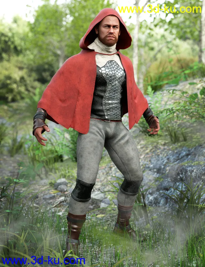dForce Sky Rebel Outfit for Genesis 8 Male(s)模型的图片1