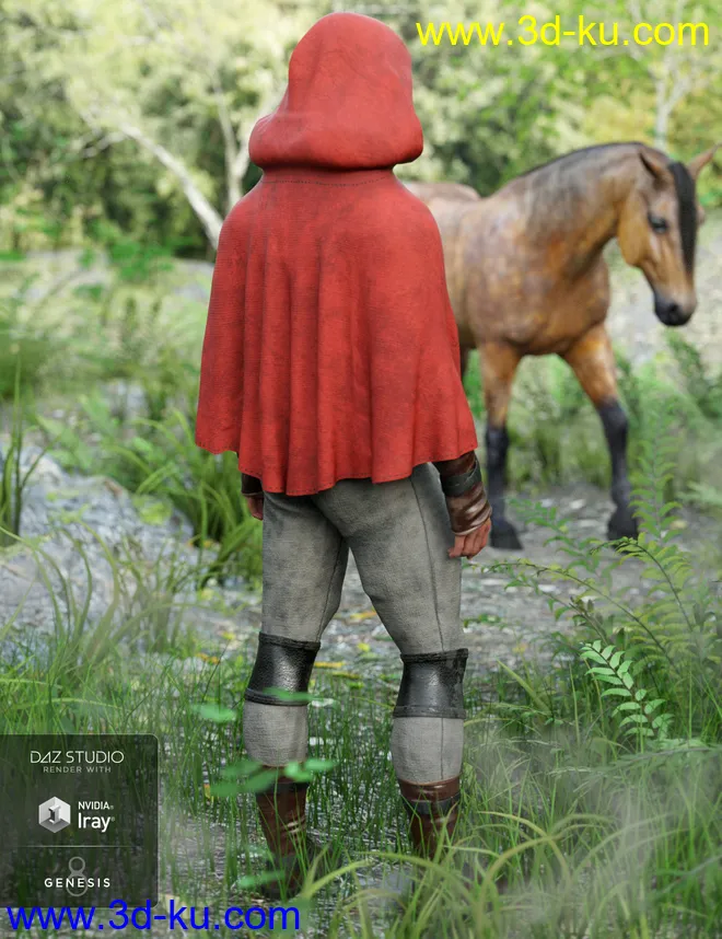 dForce Sky Rebel Outfit for Genesis 8 Male(s)模型的图片3