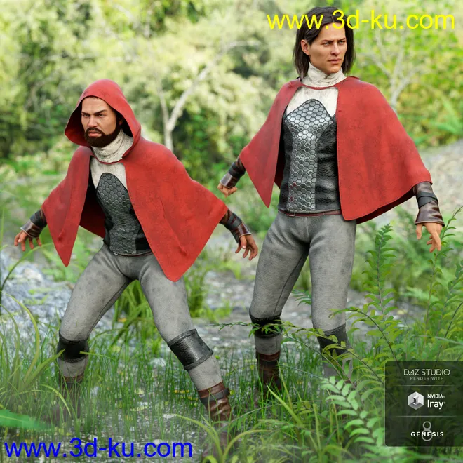 dForce Sky Rebel Outfit for Genesis 8 Male(s)模型的图片4