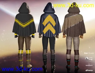 3D打印模型dForce Sky Rebel Outfit Textures的图片