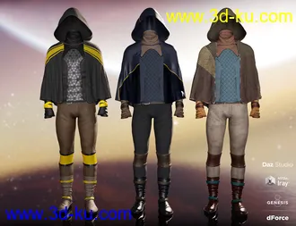 3D打印模型dForce Sky Rebel Outfit Textures的图片