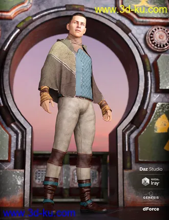 3D打印模型dForce Sky Rebel Outfit Textures的图片