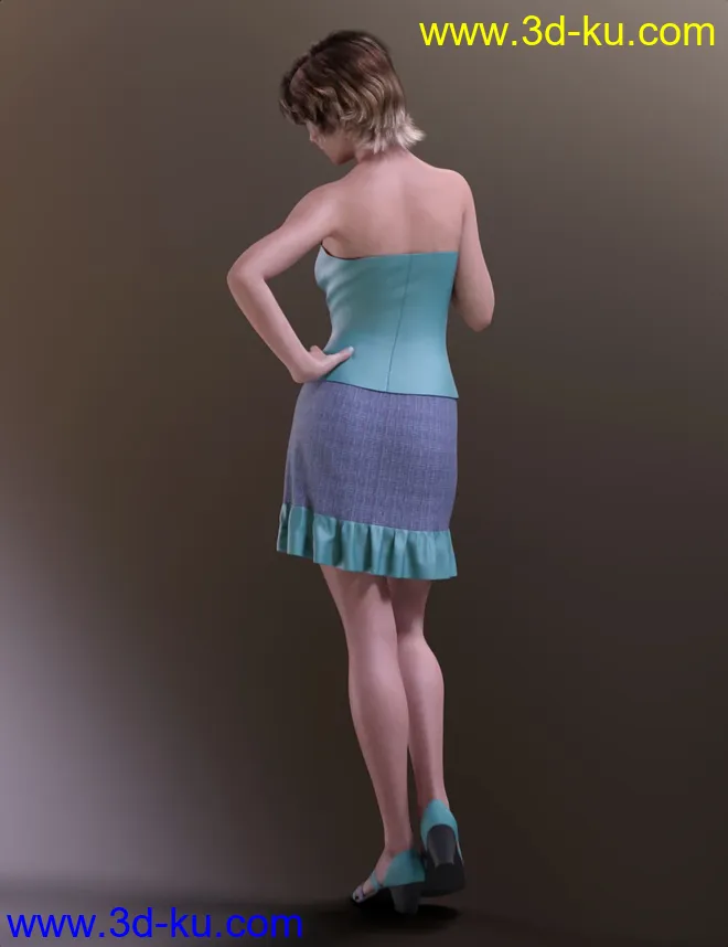 dForce Smart Casual Outfit for Genesis 8 Female(s)模型的图片5