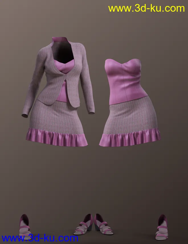 dForce Smart Casual Outfit for Genesis 8 Female(s)模型的图片6