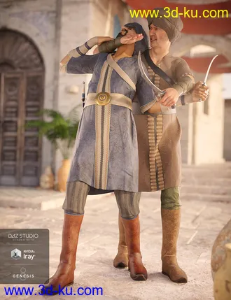 3D打印模型dForce Southern Seas Outfit Textures的图片