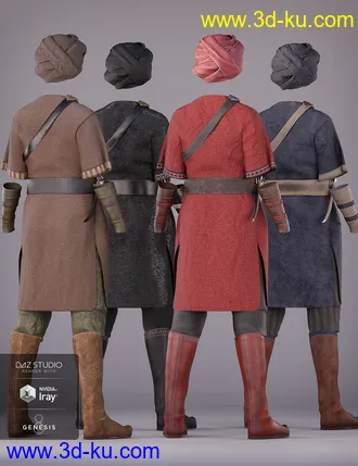 3D打印模型dForce Southern Seas Outfit Textures的图片