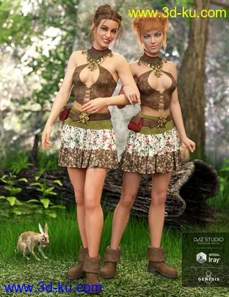 3D打印模型dForce Spellbound Outfit for Genesis 8 Female(s)的图片