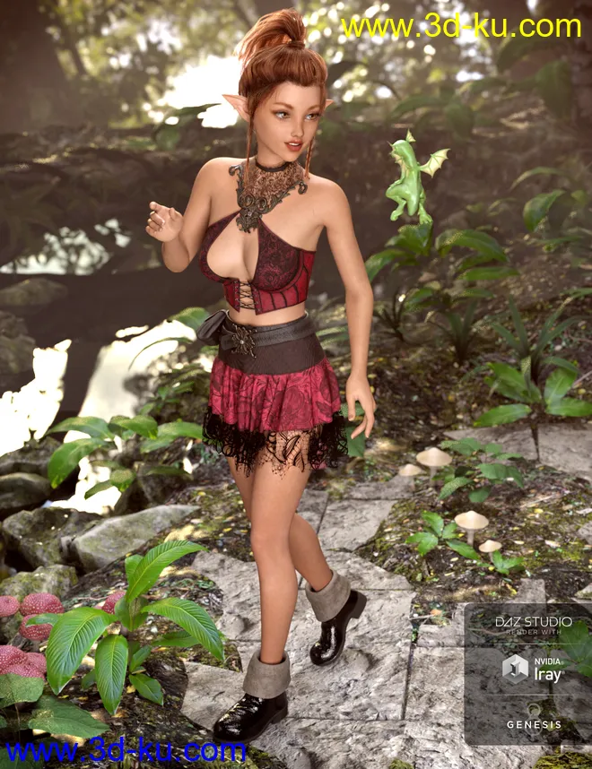 dForce Spellbound Outfit Textures模型的图片2