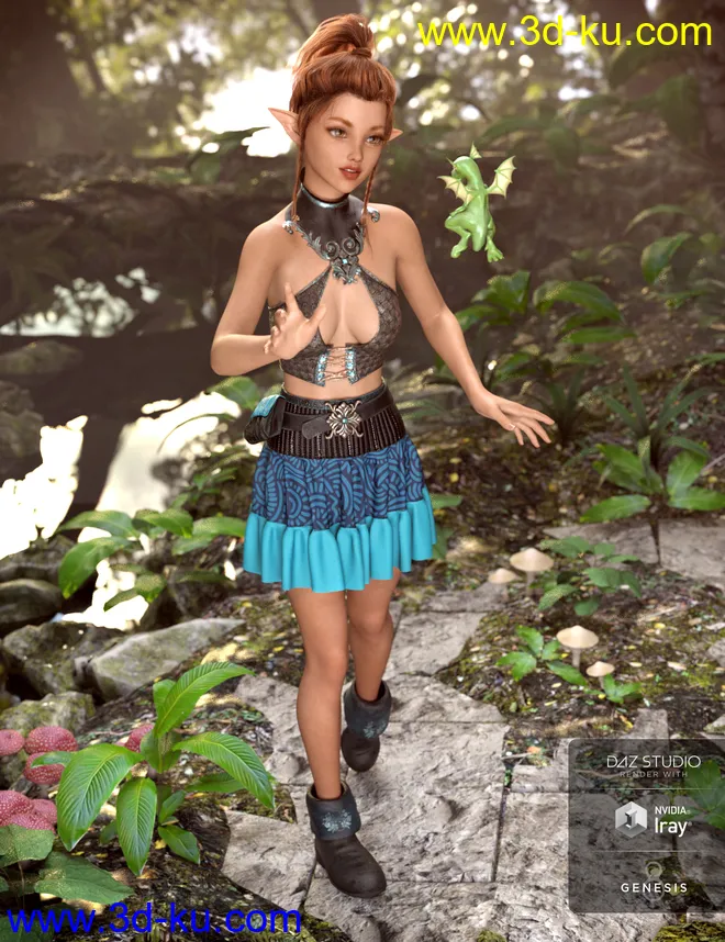 dForce Spellbound Outfit Textures模型的图片4