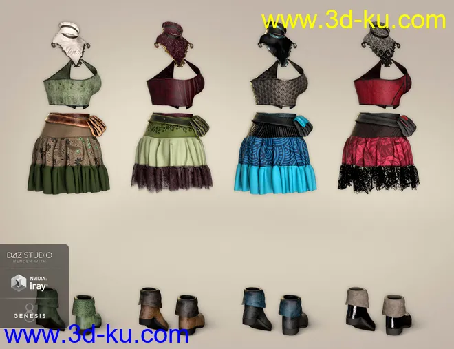 dForce Spellbound Outfit Textures模型的图片7