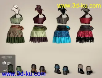 3D打印模型dForce Spellbound Outfit Textures的图片