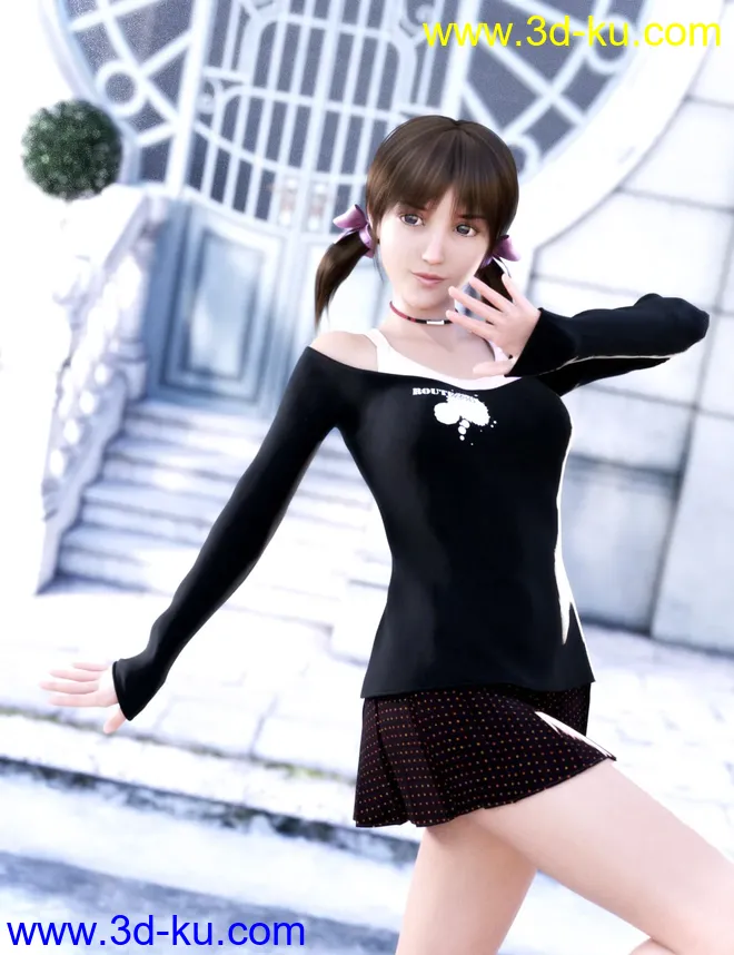 dForce Spring Casual Outfit for Genesis 8 Female(s)模型的图片1