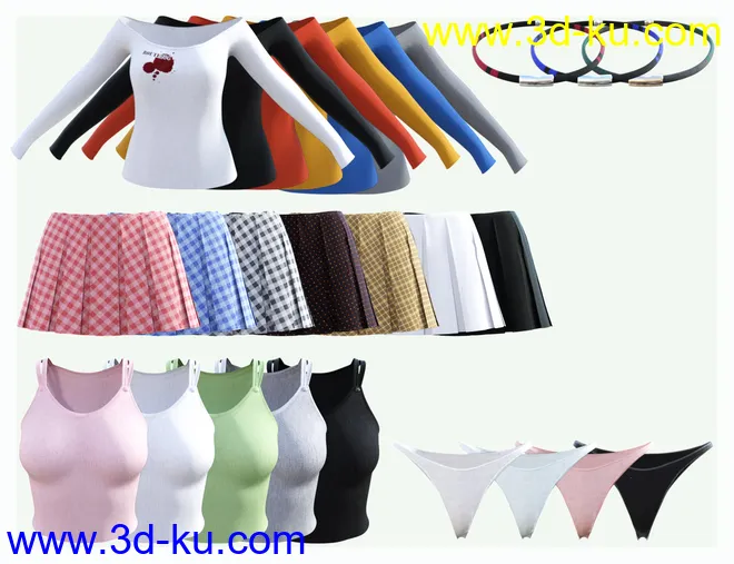 dForce Spring Casual Outfit for Genesis 8 Female(s)模型的图片4