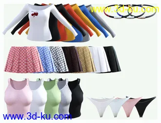 3D打印模型dForce Spring Casual Outfit for Genesis 8 Female(s)的图片