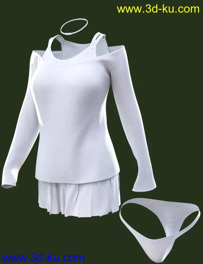 dForce Spring Casual Outfit for Genesis 8 Female(s)模型的图片5