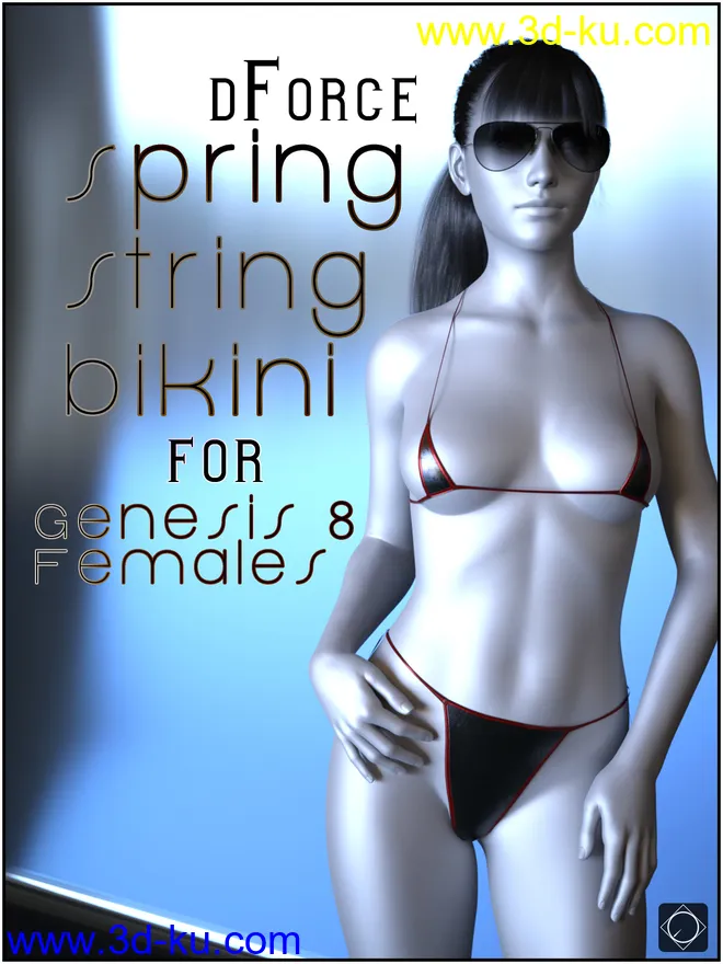 dForce Spring String Bikini for Genesis 8 Females模型的图片1