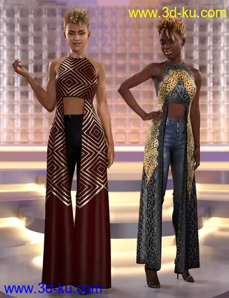 3D打印模型dForce Step it Up Outfit Textures的图片