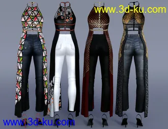 3D打印模型dForce Step it Up Outfit Textures的图片