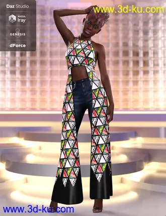3D打印模型dForce Step it Up Outfit Textures的图片