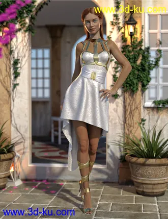 3D打印模型dForce Strappy High Low Outfit for Genesis 8 Female(s)的图片