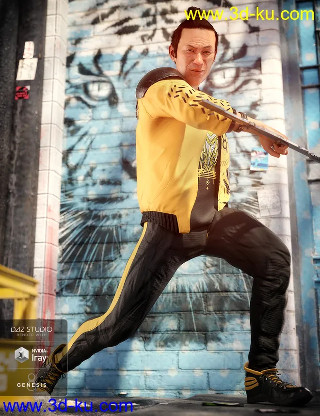 dForce Street Blade Outfit Textures模型的图片3