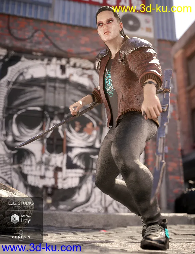dForce Street Blade Outfit Textures模型的图片5