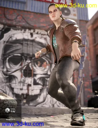 3D打印模型dForce Street Blade Outfit Textures的图片