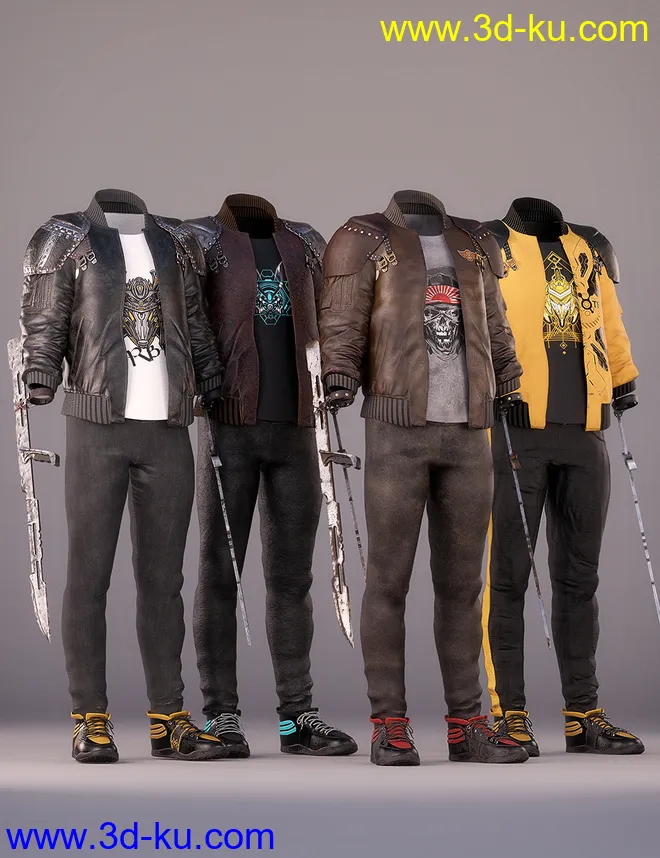 dForce Street Blade Outfit Textures模型的图片6