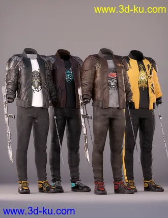 3D打印模型dForce Street Blade Outfit Textures的图片
