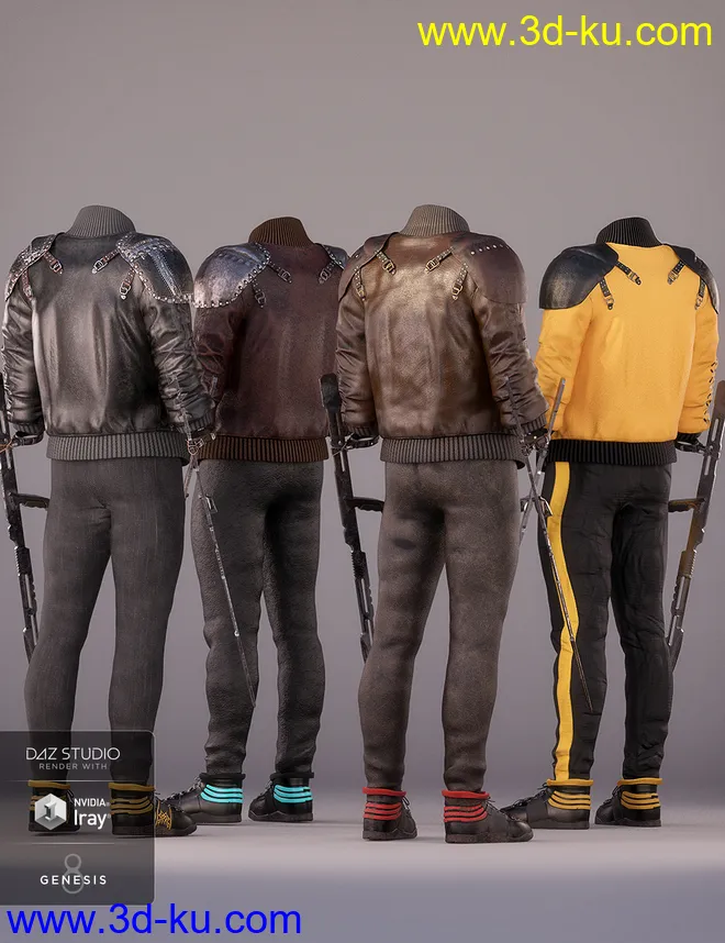 dForce Street Blade Outfit Textures模型的图片7