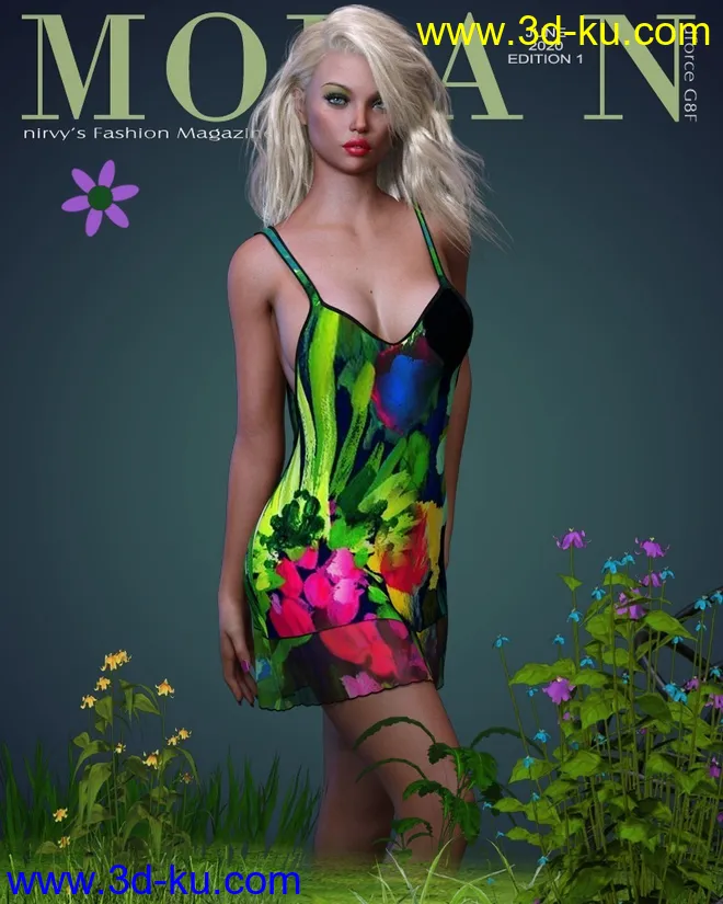 dforce Summer Garden Dress G8F模型的图片1