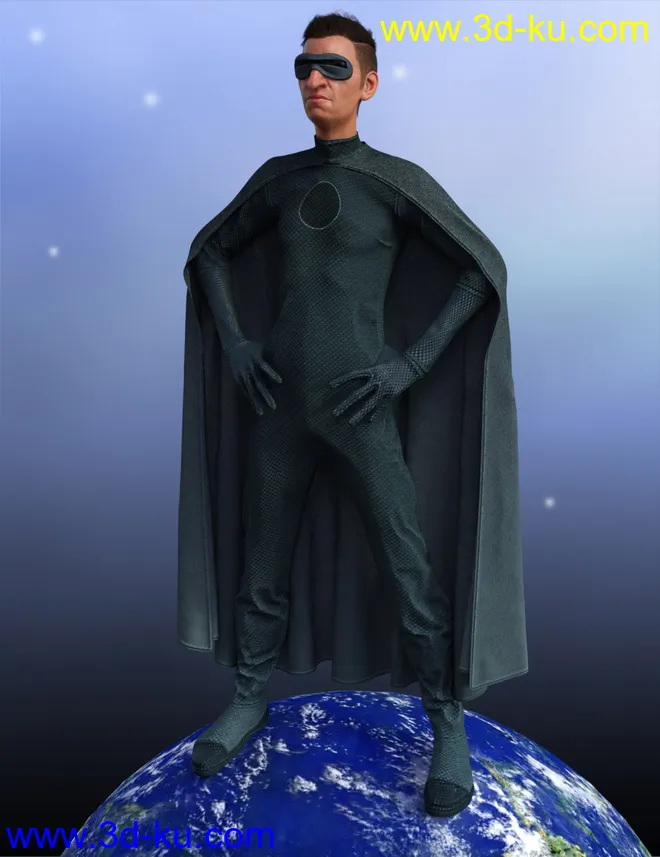 dForce Supervillain Costume for Genesis 8 Male(s)模型的图片1