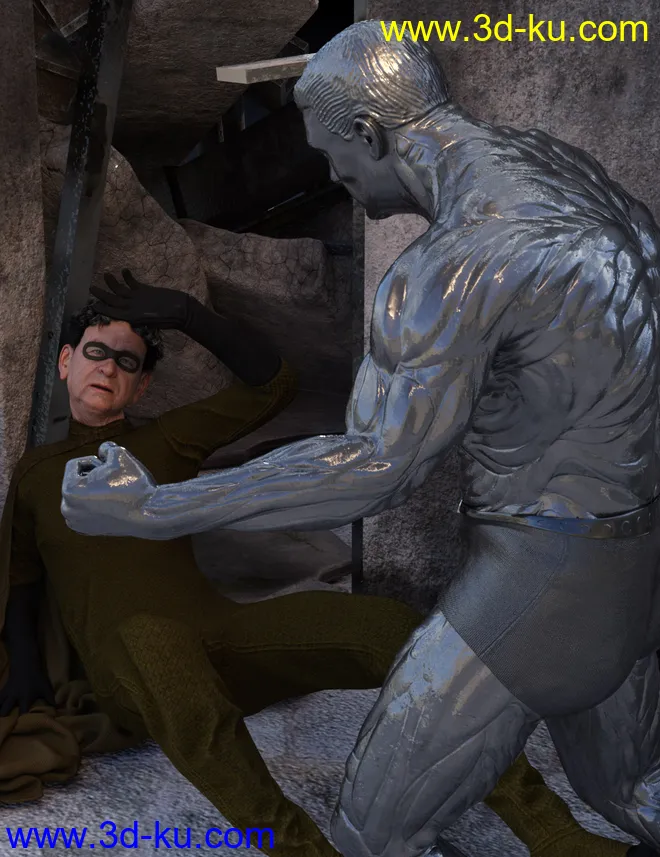 dForce Supervillain Costume for Genesis 8 Male(s)模型的图片4